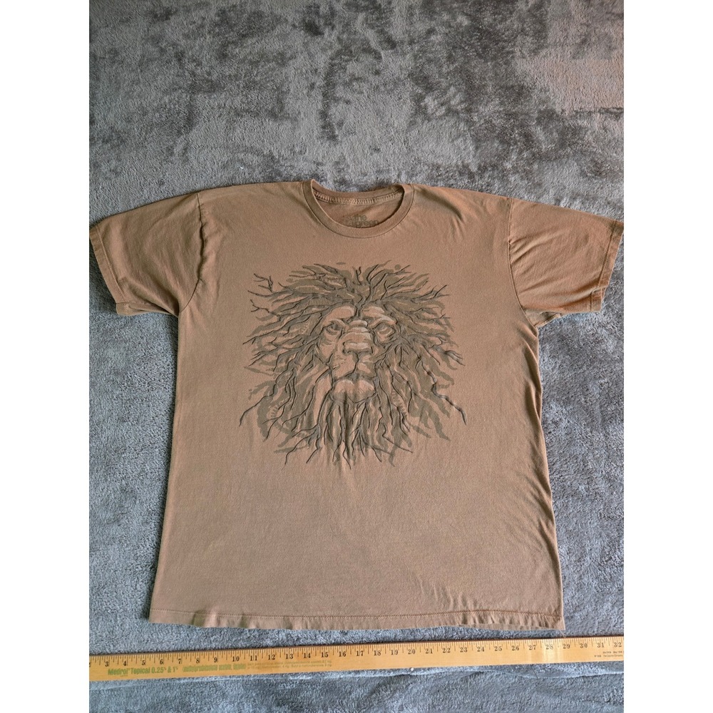 The Green Project Graphic Tee Women XL Tan Good Lion Nature Cotton Blend Shirt